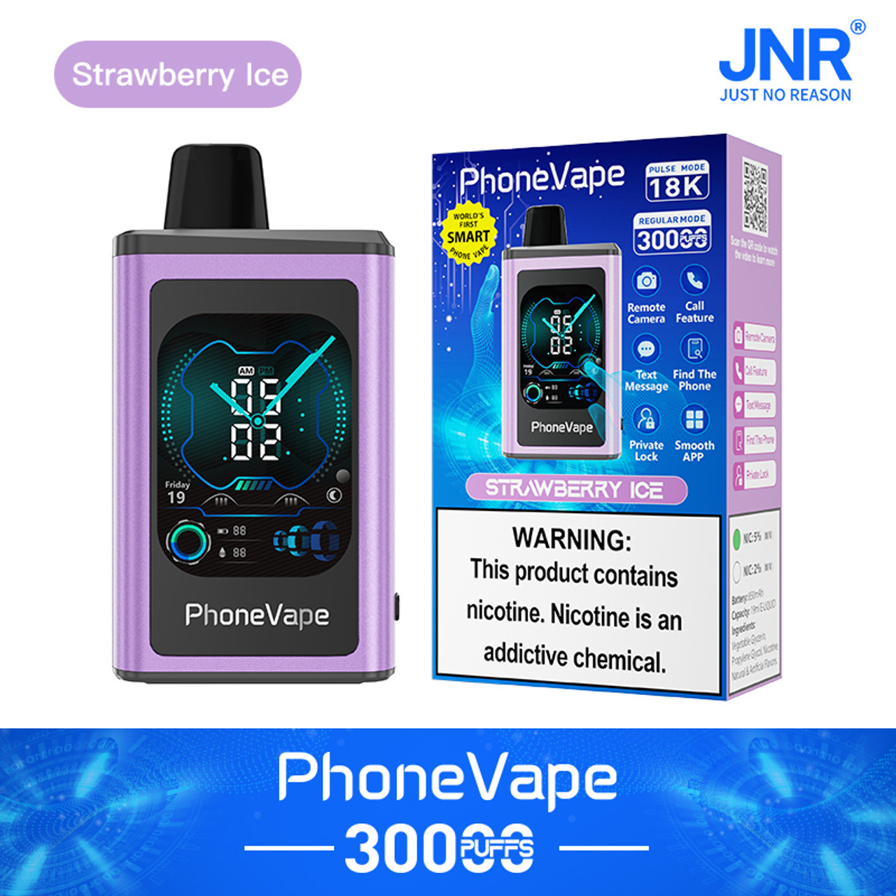 JNR Phone Vape 30000 30K Puffs World's First Smart Disposable Vape - Image 5