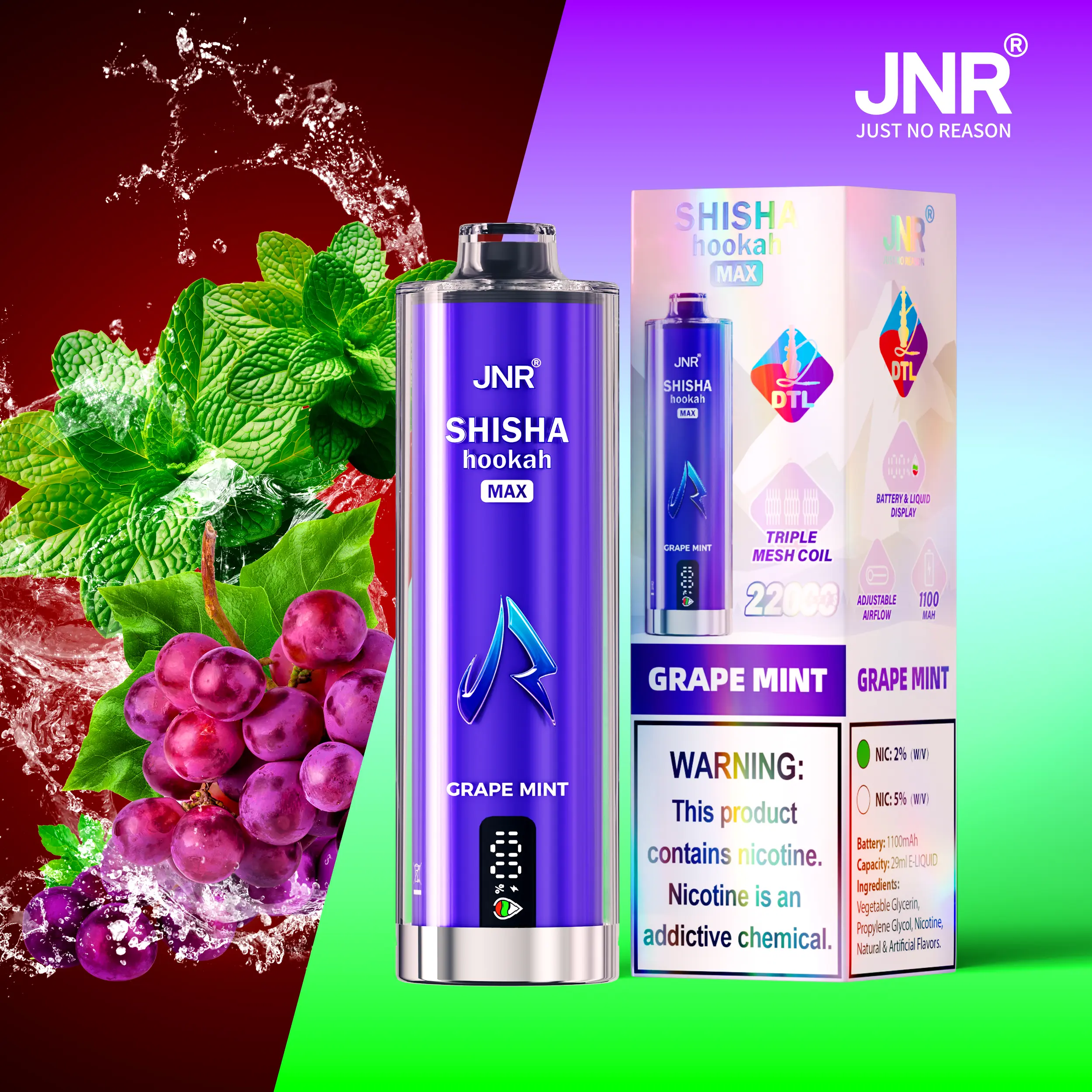 JNR Shisha Max 22000 22K Puffs Original Hookah Edition Disposable Vape Pen - Image 26