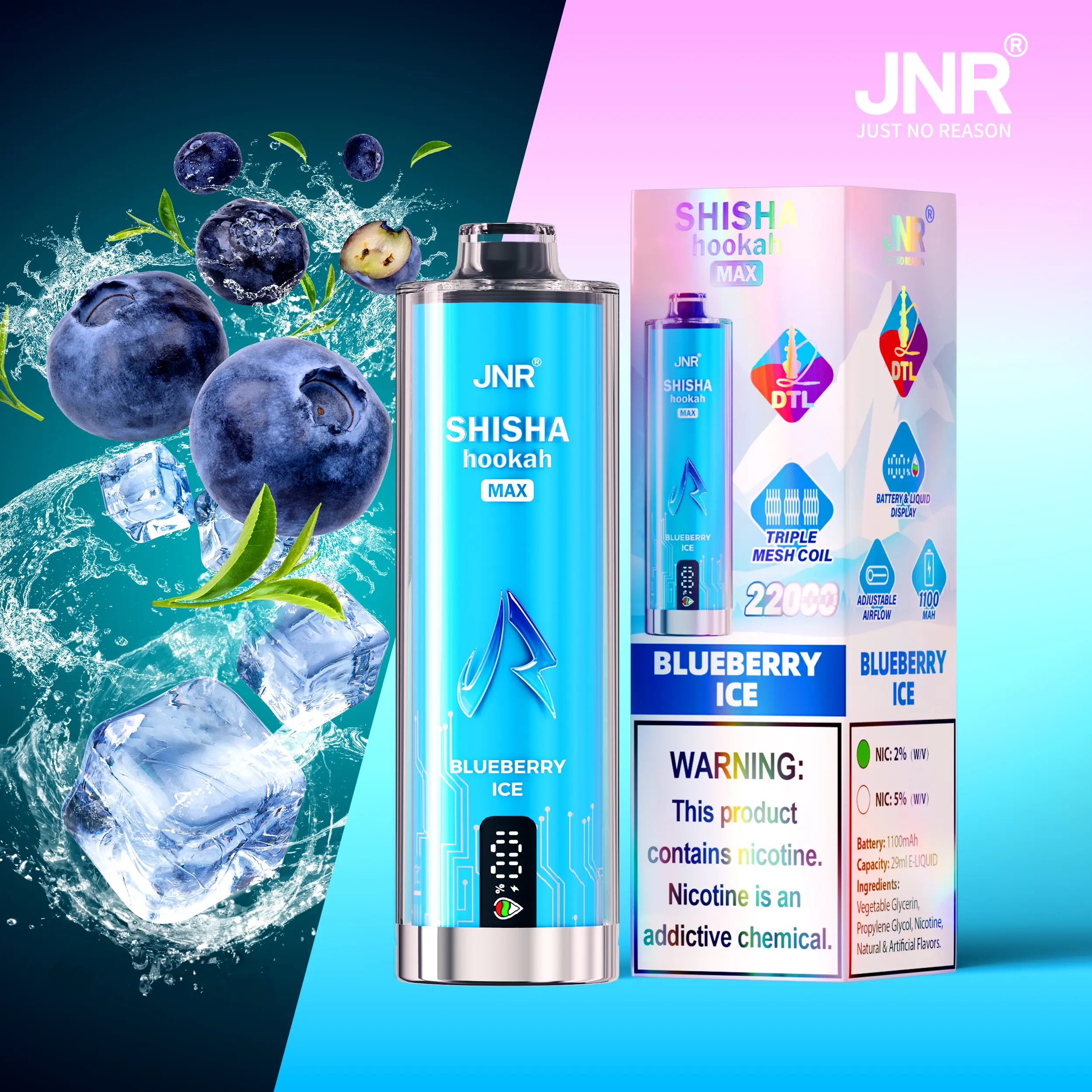 JNR Shisha Max 22000 22K Puffs Original Hookah Edition Disposable Vape Pen - Image 30