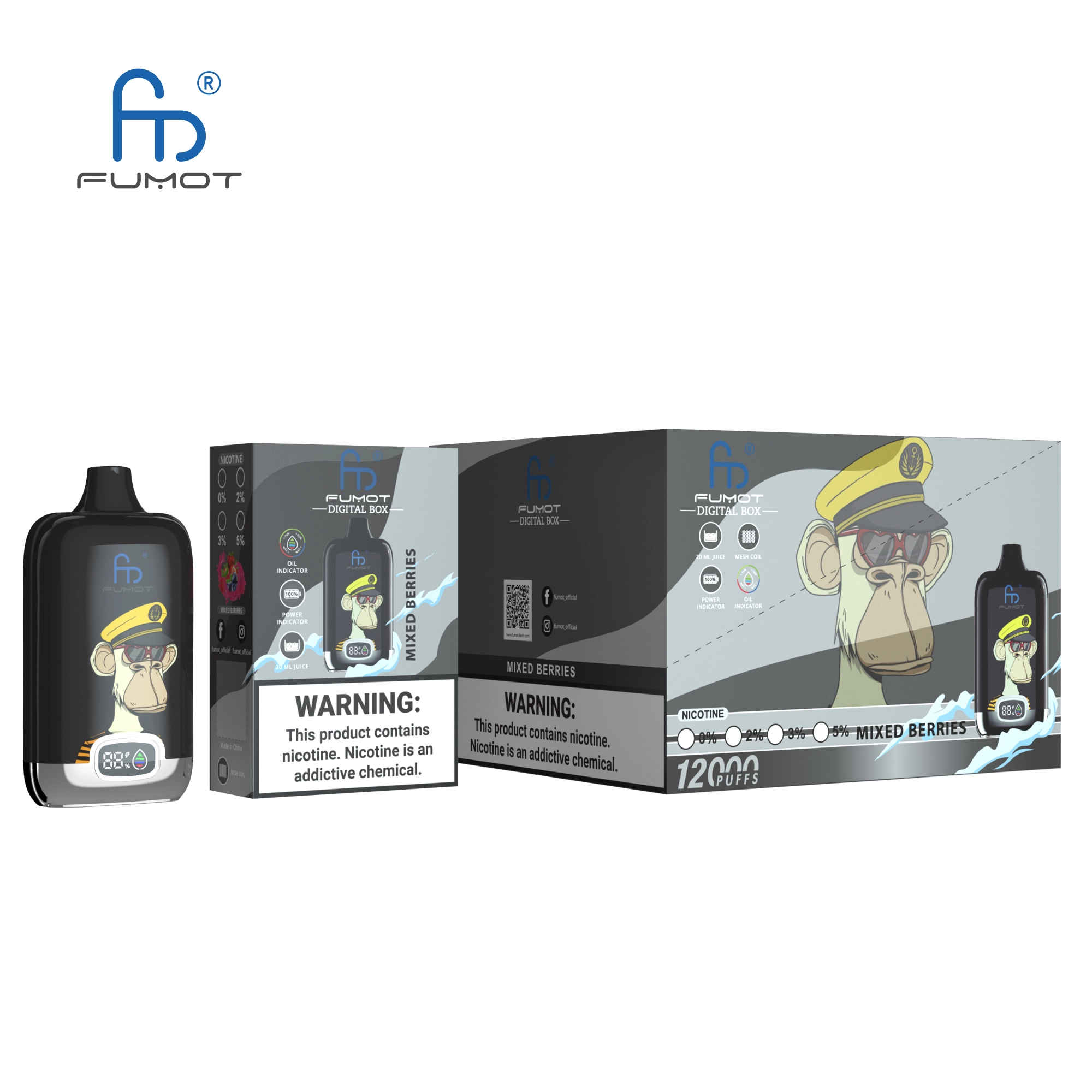 Fumot Randm Digital Box 12000 Puffs Disposable Vape - Image 4