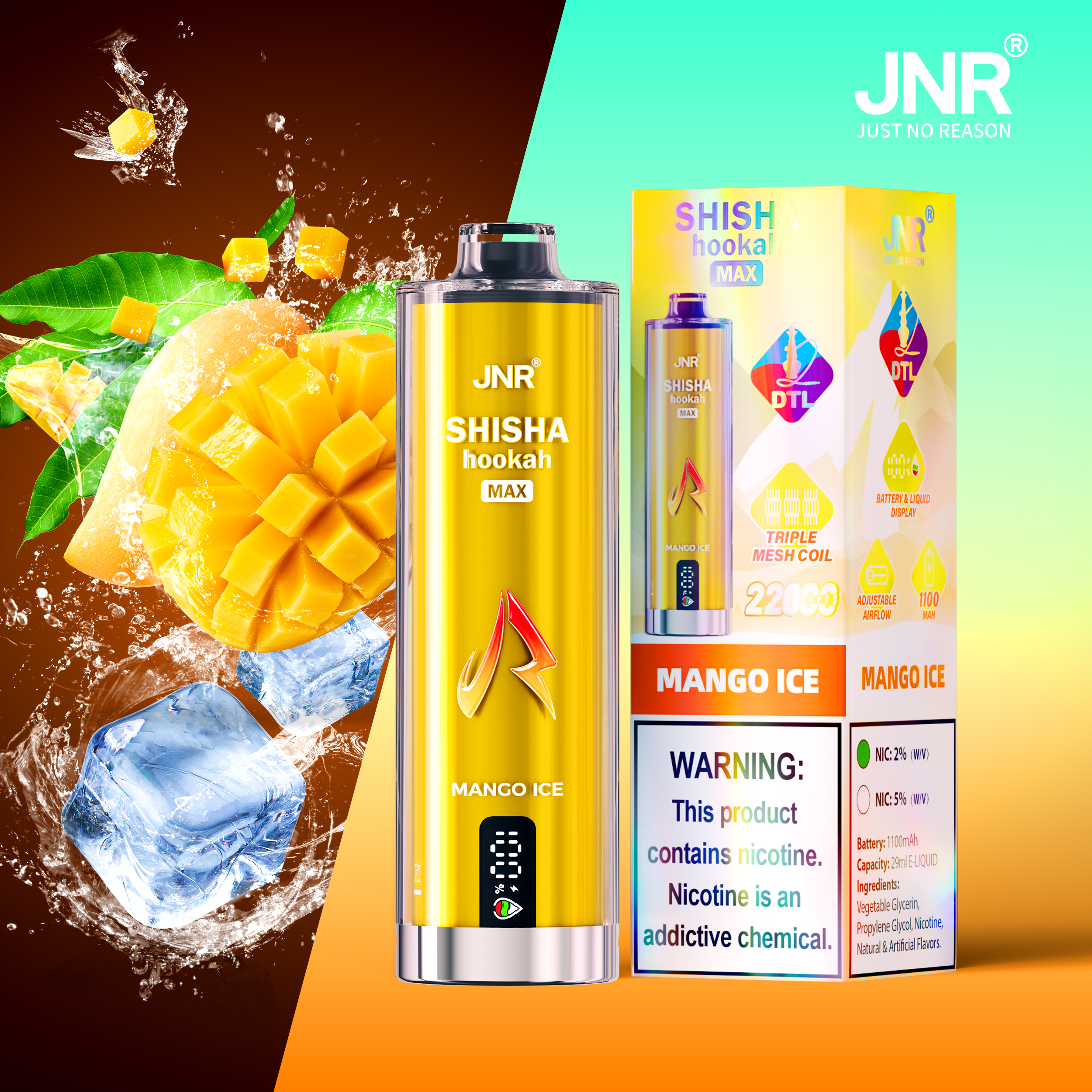 JNR Shisha Max 22000 22K Puffs Original Hookah Edition Disposable Vape Pen - Image 17