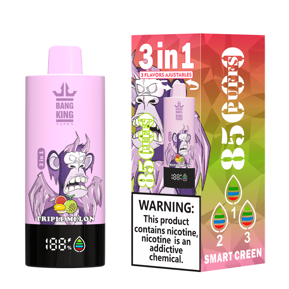 Bang King 85000 85k Puffs 3 in 1 Flavors Newest Original Rechargeable LCD Display Disposable Vape - Image 9