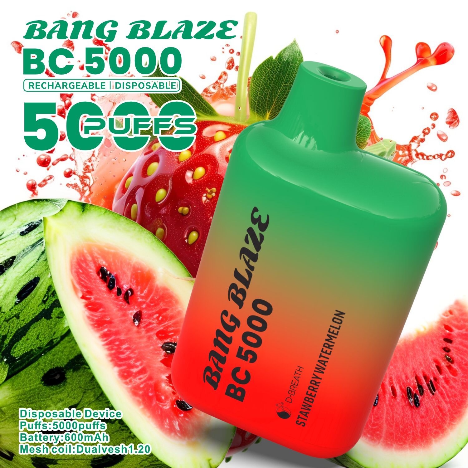Bang Blaze BC5000 5K Puffs 2% 3% 5% Disposable Vape - Image 7