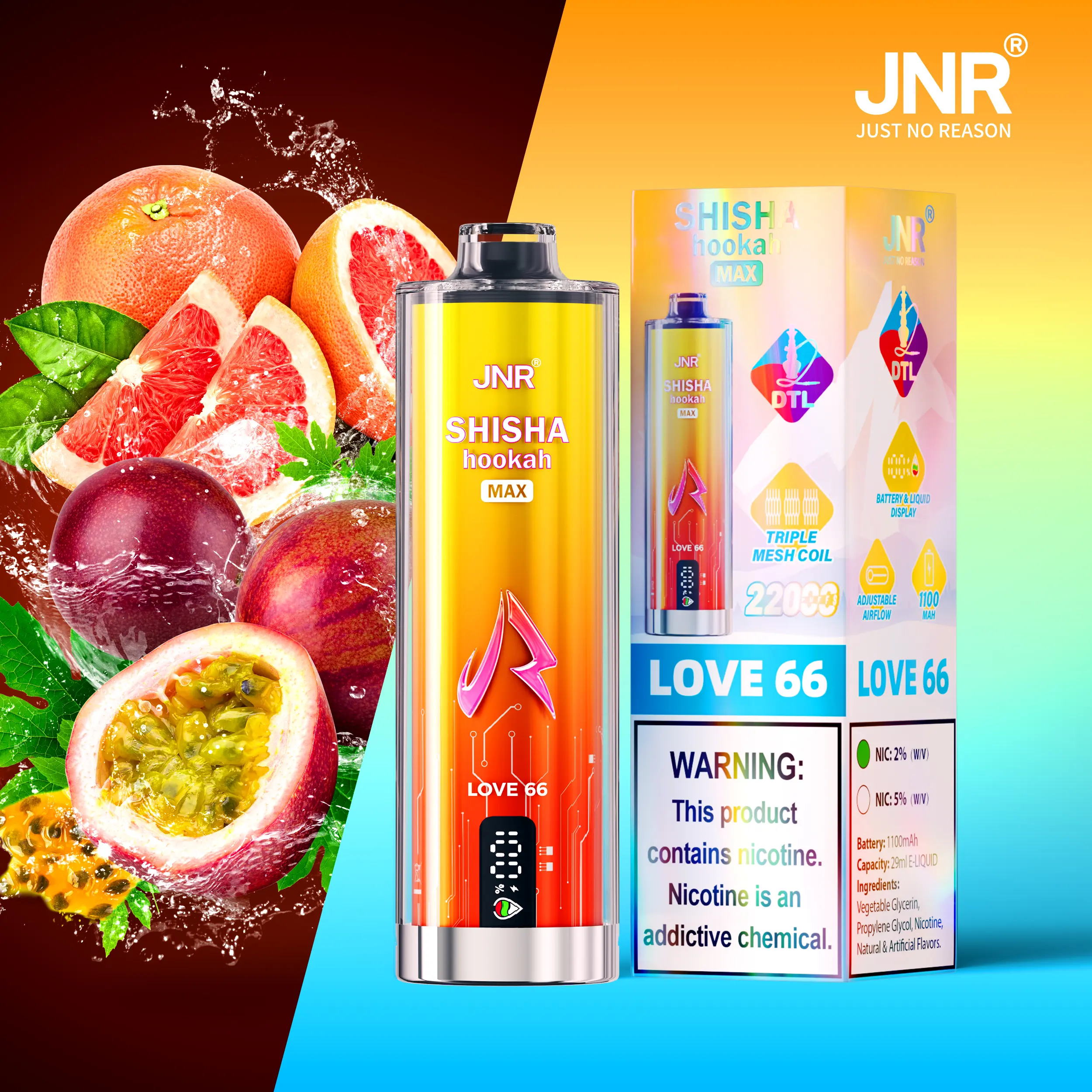 JNR Shisha Max 22000 22K Puffs Original Hookah Edition Disposable Vape Pen - Image 22