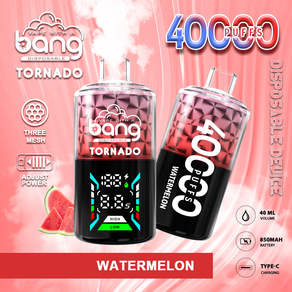 Bang Tornado 40000 40K Puffs Large Smoke LED Display Disposable Vape