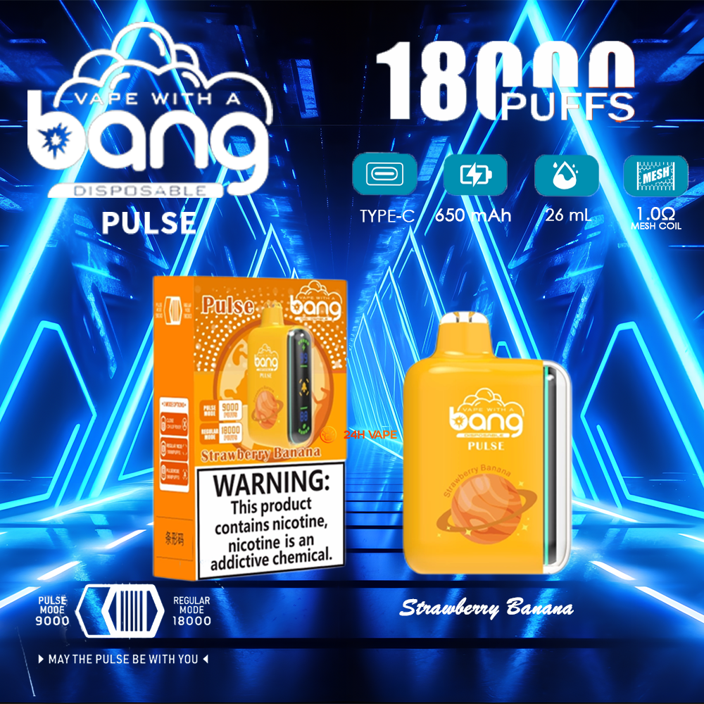 Bang Pulse 18000 18K Puffs Dual Mesh Disposable Vape Electronic Cigarette Pod - Image 12