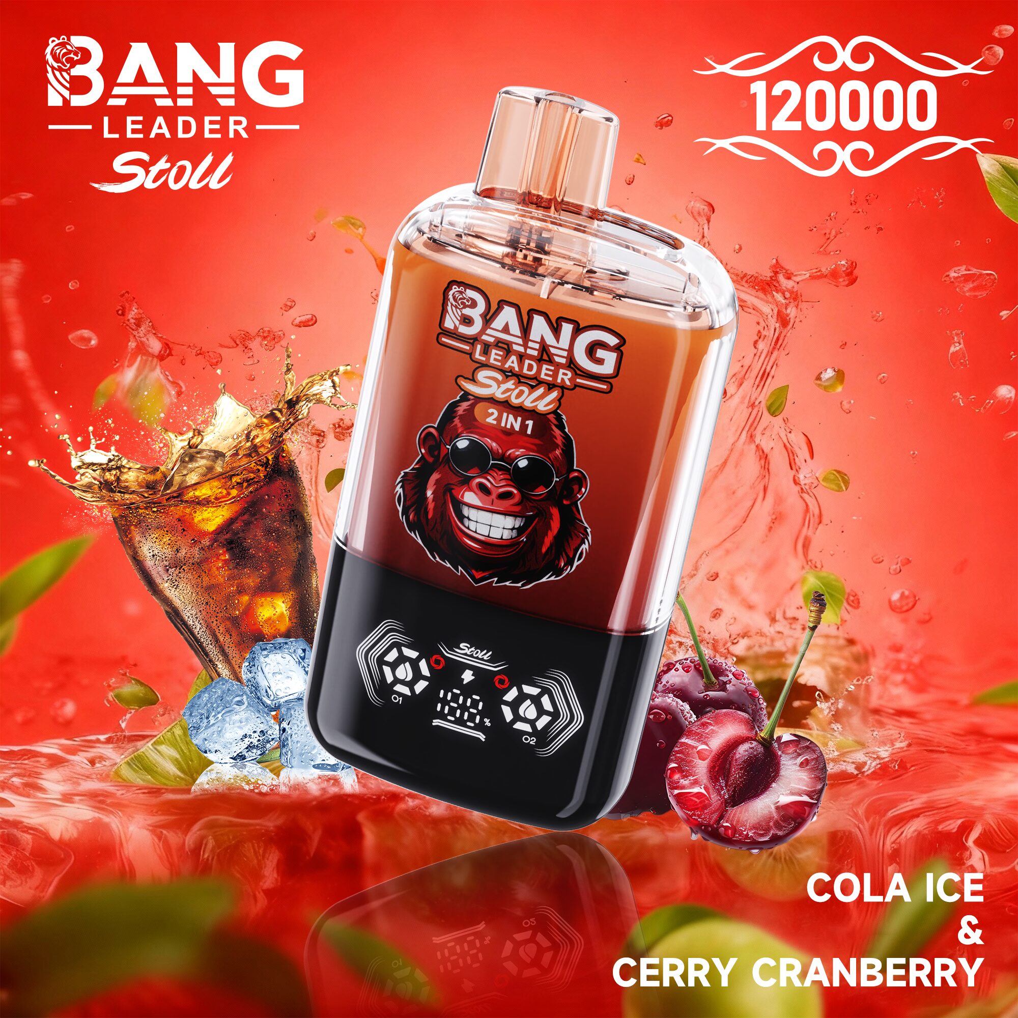 Bang Leader Stoll 120K 120000 Puffs Double Taste&Anti-Leak Design LED Display Disposable Vape - Image 9