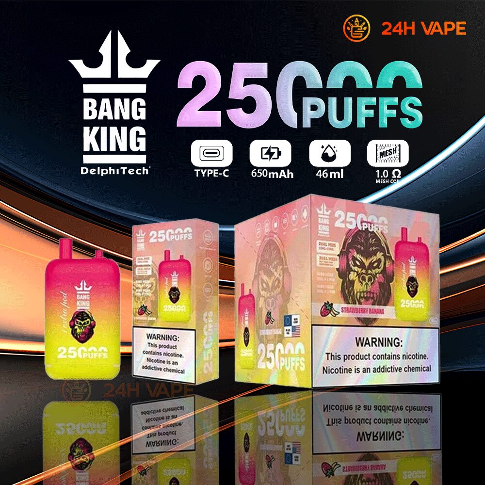 Bang King 25000 Puffs 0% 2% 3% 5% Nicotine Double Warehouser Disposable Vape Pod - Image 5