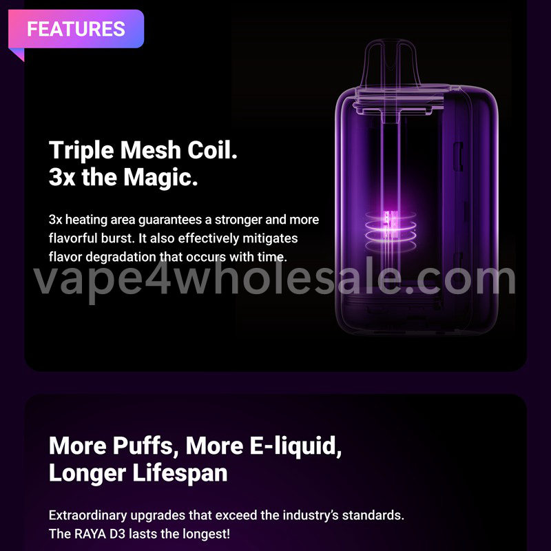 Elf Bar Raya D3 25000 Puffs Disposable Vape - Image 3