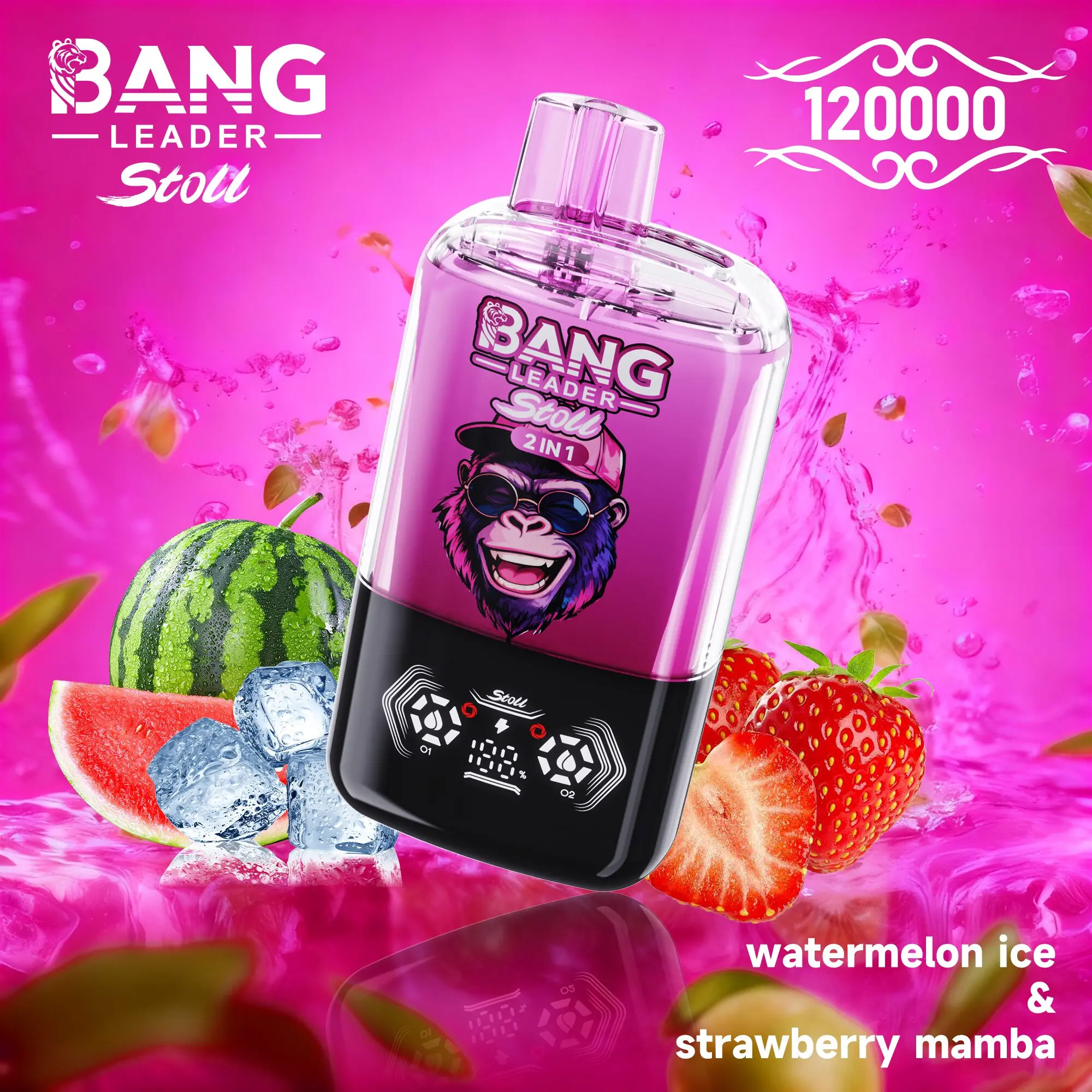 Bang Leader Stoll 120K 120000 Puffs Double Taste&Anti-Leak Design LED Display Disposable Vape - Image 26