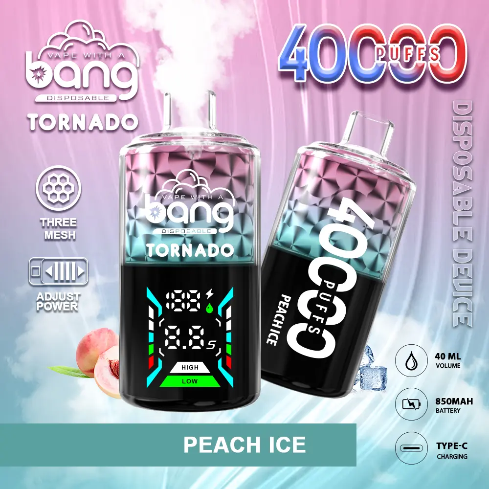 Bang Tornado 40000 40K Puffs Large Smoke LED Display Disposable Vape - Image 10