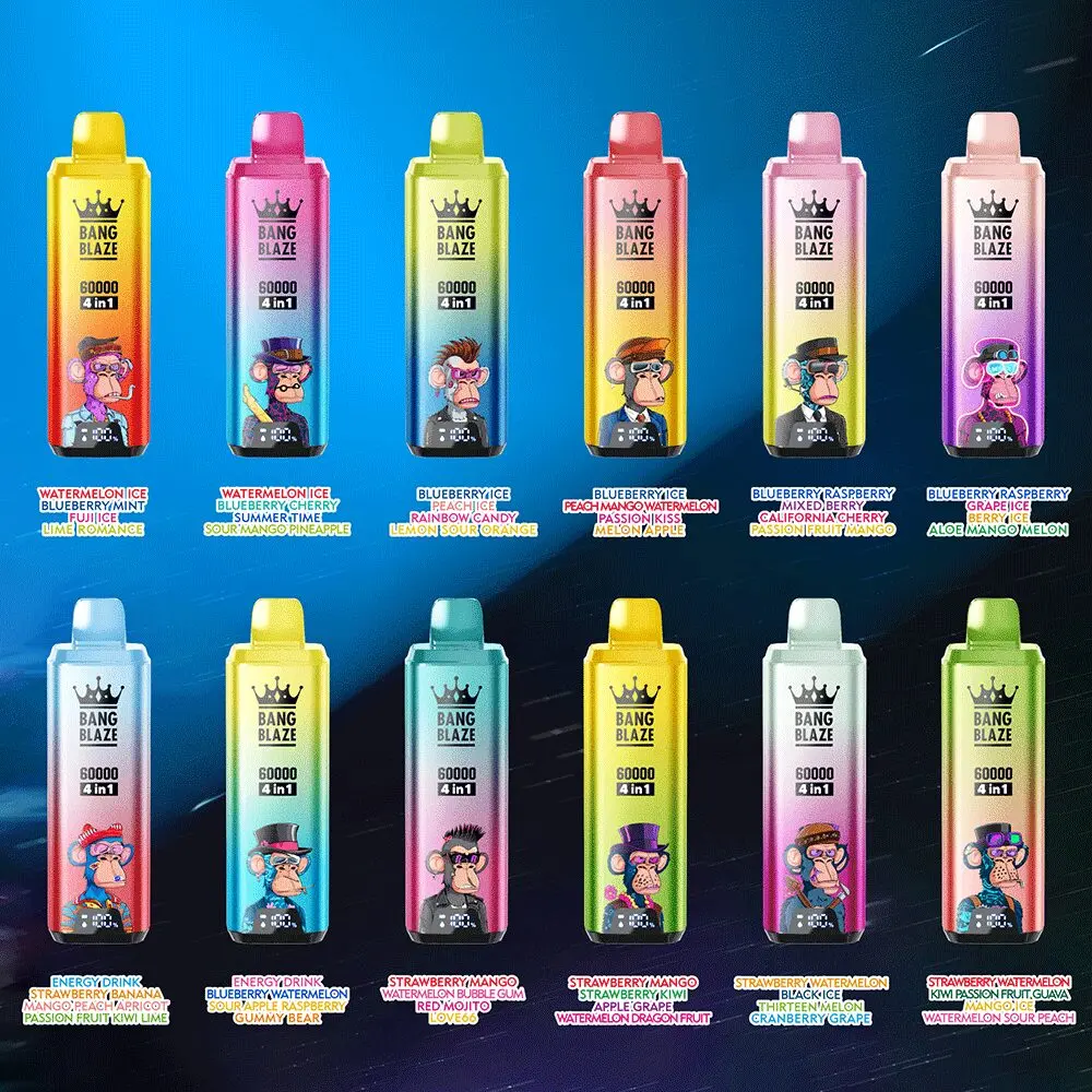 Bang Blaze 60000 60k Puffs 4 in 1 Flavors Newest Original Rechargeable LCD Display Disposable Vape - Image 4