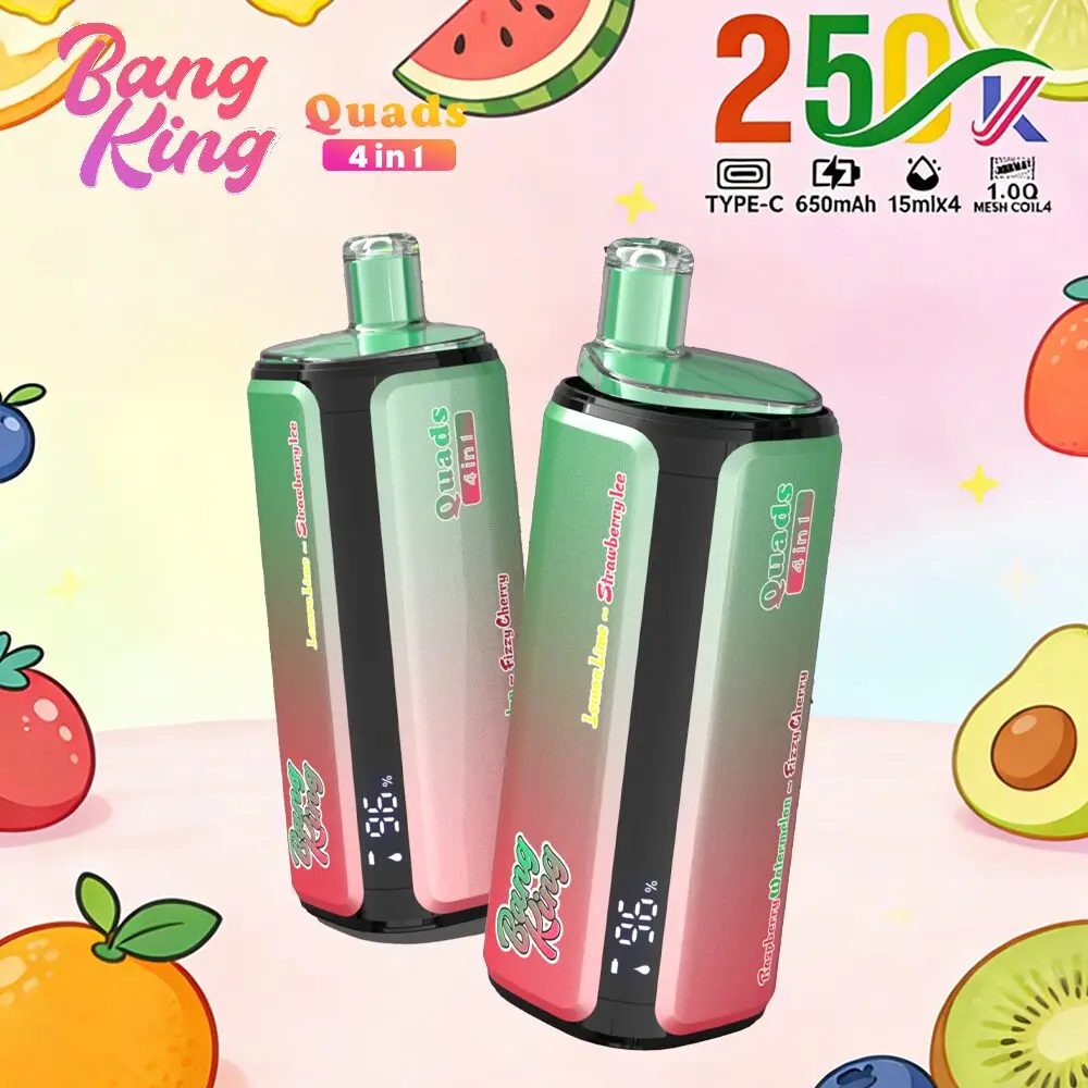 Bang King 250000 250K Puffs 4 In 1 Flavors Original Rechargeable LED Display Disposable Vape - Image 20