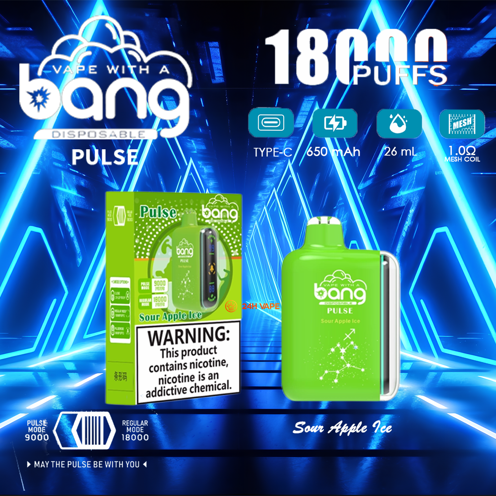 Bang Pulse 18000 18K Puffs Dual Mesh Disposable Vape Electronic Cigarette Pod - Image 13