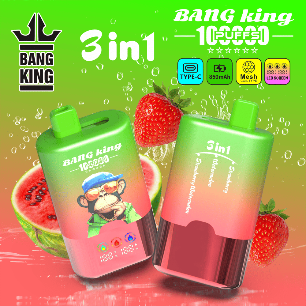 Bang King 100000 100K Puffs 3 In 1 Flavors Original Rechargeable LED Display Disposable Vape - Image 9