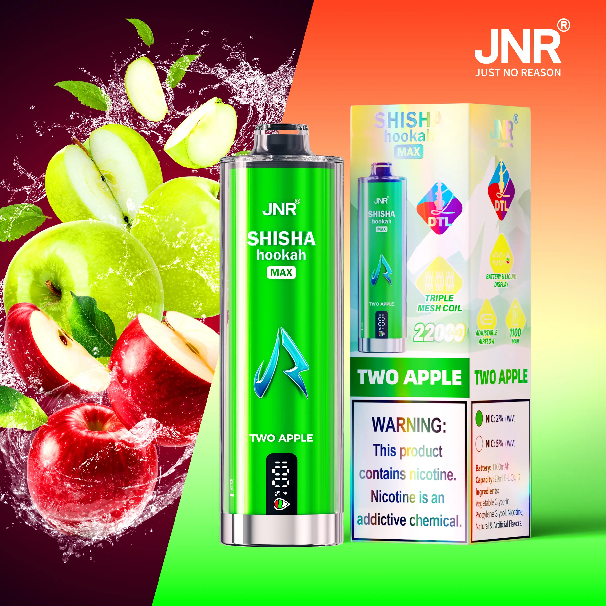 JNR Shisha Max 22000 22K Puffs Original Hookah Edition Disposable Vape Pen - Image 8