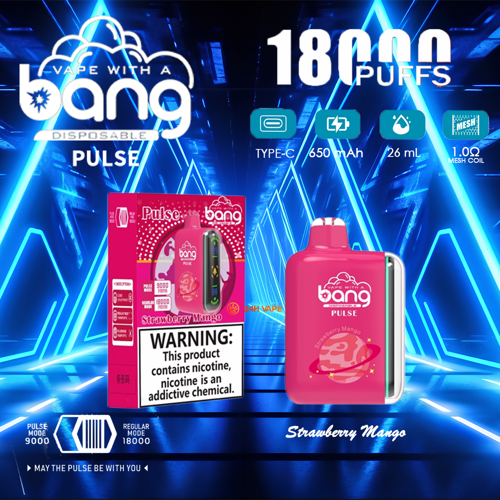 Bang Pulse 18000 18K Puffs Dual Mesh Disposable Vape Electronic Cigarette Pod - Image 9