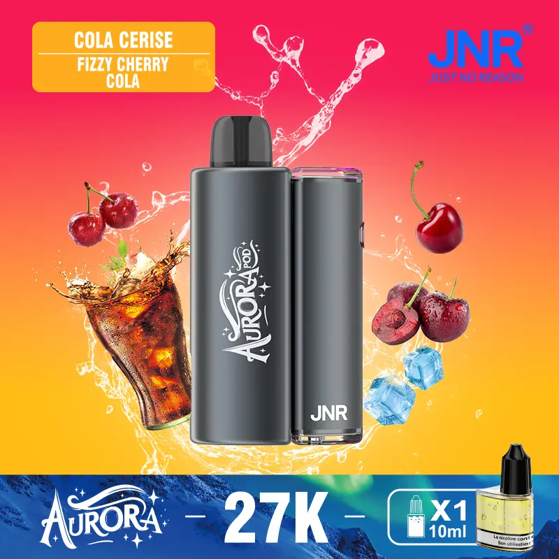 JNR Aurora 27K 27000 Puffs 2+10ml Replaceable Pod Kit Refillable Original Disposable Vape - Image 16