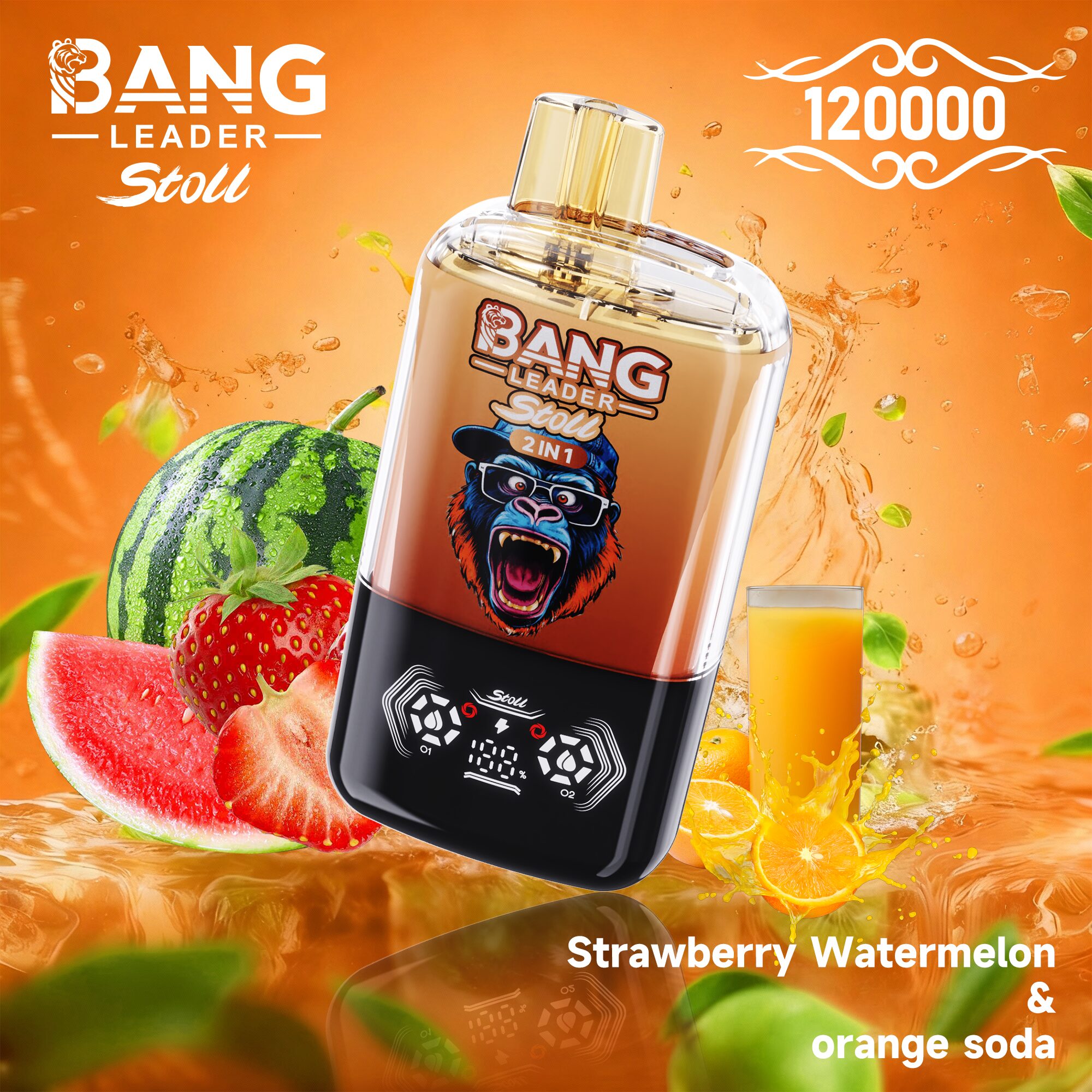 Bang Leader Stoll 120K 120000 Puffs Double Taste&Anti-Leak Design LED Display Disposable Vape - Image 19