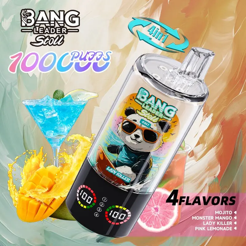 Bang Leader Stoll 100K 100000 Puffs 4 in 1 Flavors & Quad Mesh Coil LED Display Disposable Vape - Image 6