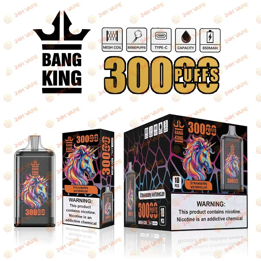 Bang King Crystal 30000 30K Puffs 2% 3% 5% Nicotine Hottest Disposable Vape - Image 8
