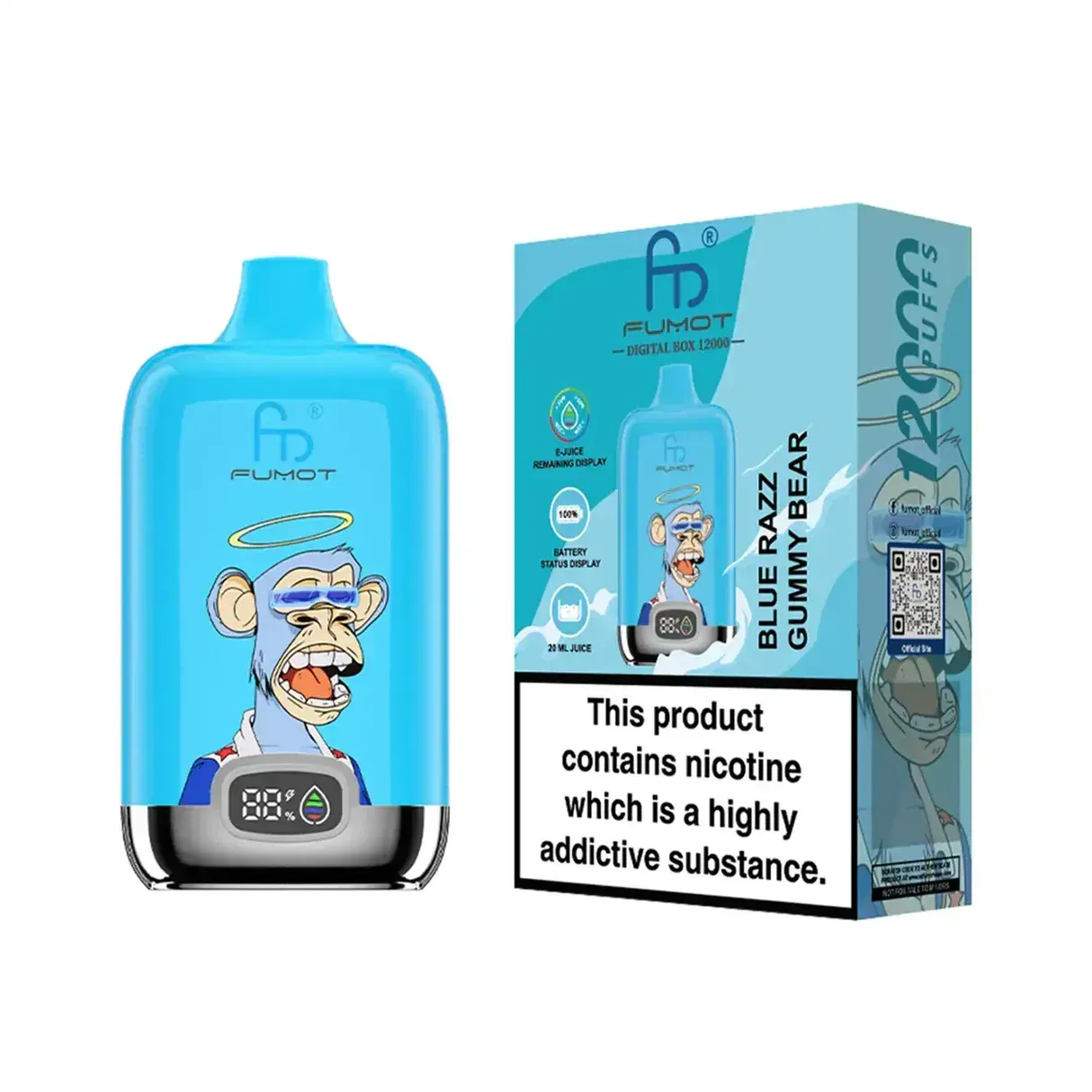 Fumot Tornado Digital Box 12K – Disposable Vape with 50+ Flavors - Image 49