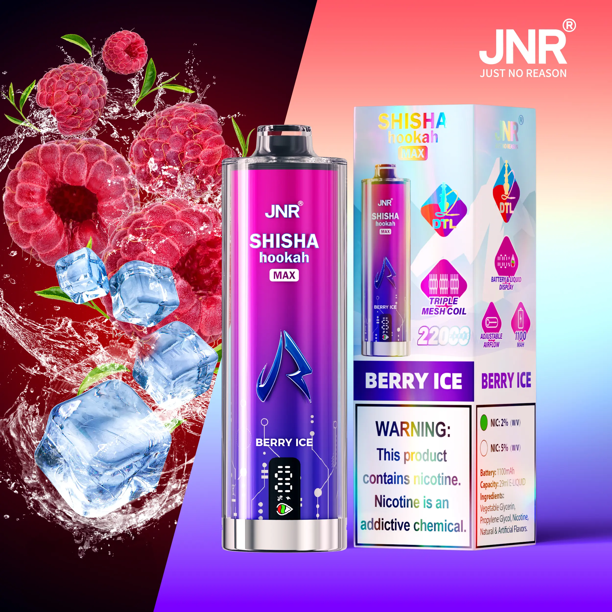 JNR Shisha Max 22000 22K Puffs Original Hookah Edition Disposable Vape Pen - Image 34