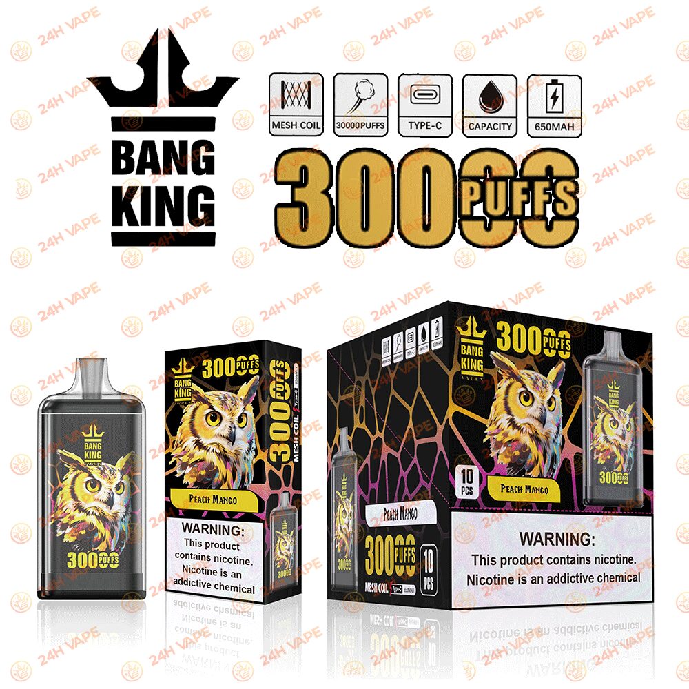 Bang King Crystal 30000 30K Puffs 2% 3% 5% Nicotine Hottest Disposable Vape - Image 13