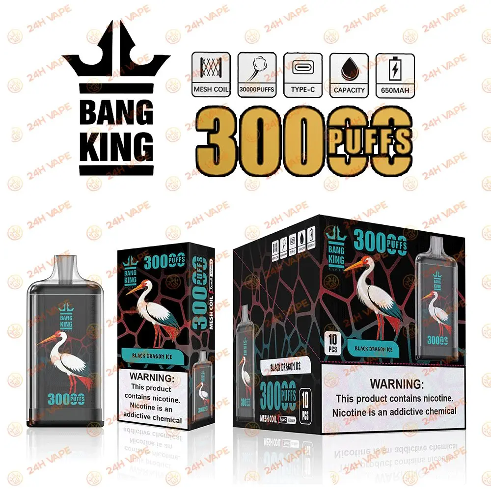 Bang King Crystal 30000 30K Puffs 2% 3% 5% Nicotine Hottest Disposable Vape - Image 22