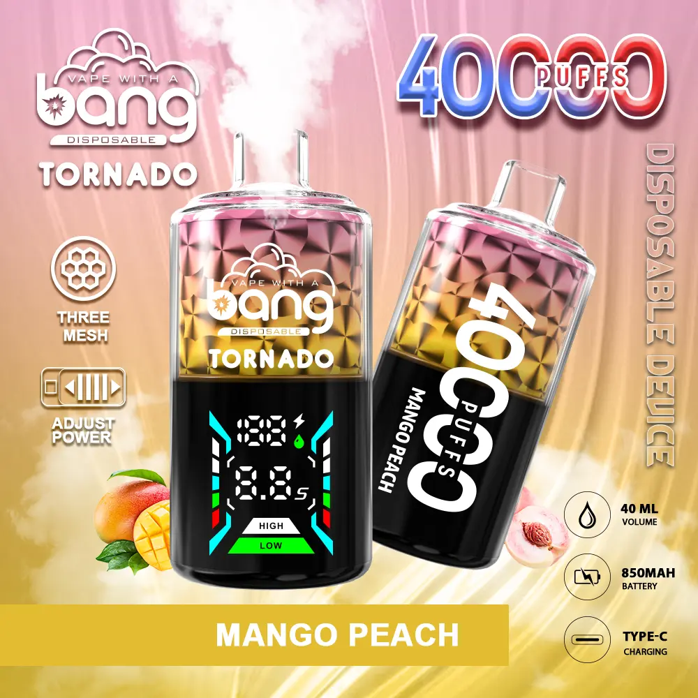 Bang Tornado 40000 40K Puffs Large Smoke LED Display Disposable Vape - Image 12