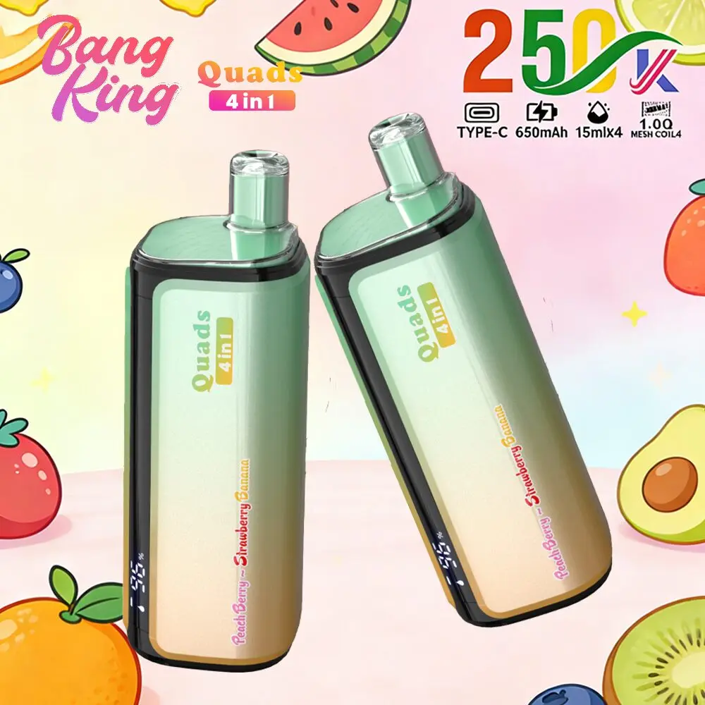 Bang King 250000 250K Puffs 4 In 1 Flavors Original Rechargeable LED Display Disposable Vape - Image 12
