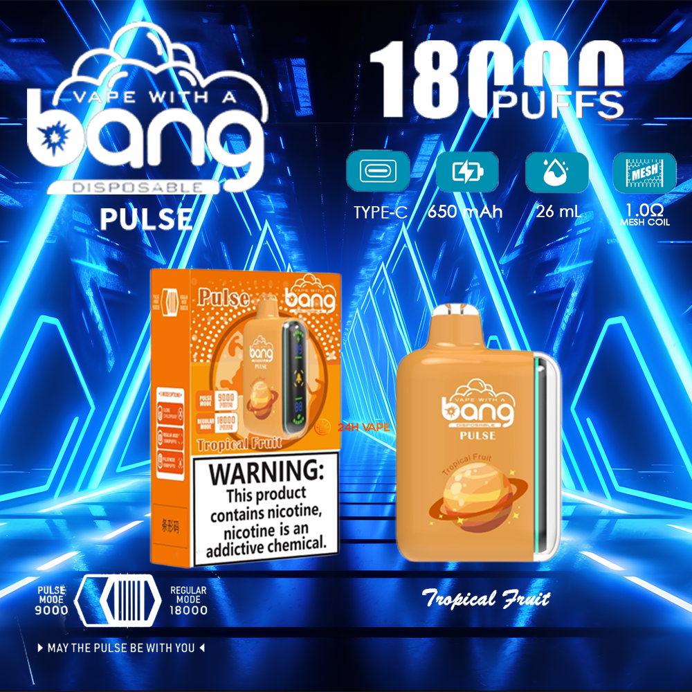 Bang Pulse 18000 18K Puffs Dual Mesh Disposable Vape Electronic Cigarette Pod - Image 26