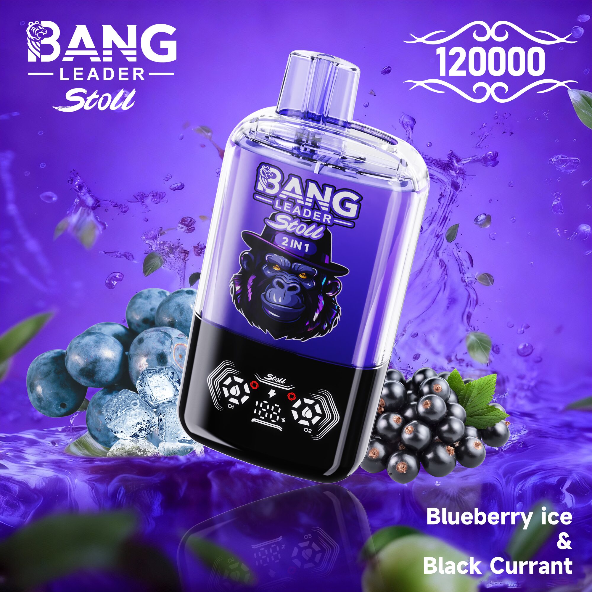 Bang Leader Stoll 120K 120000 Puffs Double Taste&Anti-Leak Design LED Display Disposable Vape - Image 5