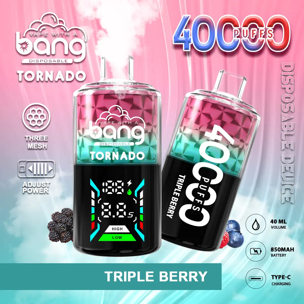 Bang Tornado 40000 40K Puffs Large Smoke LED Display Disposable Vape - Image 6