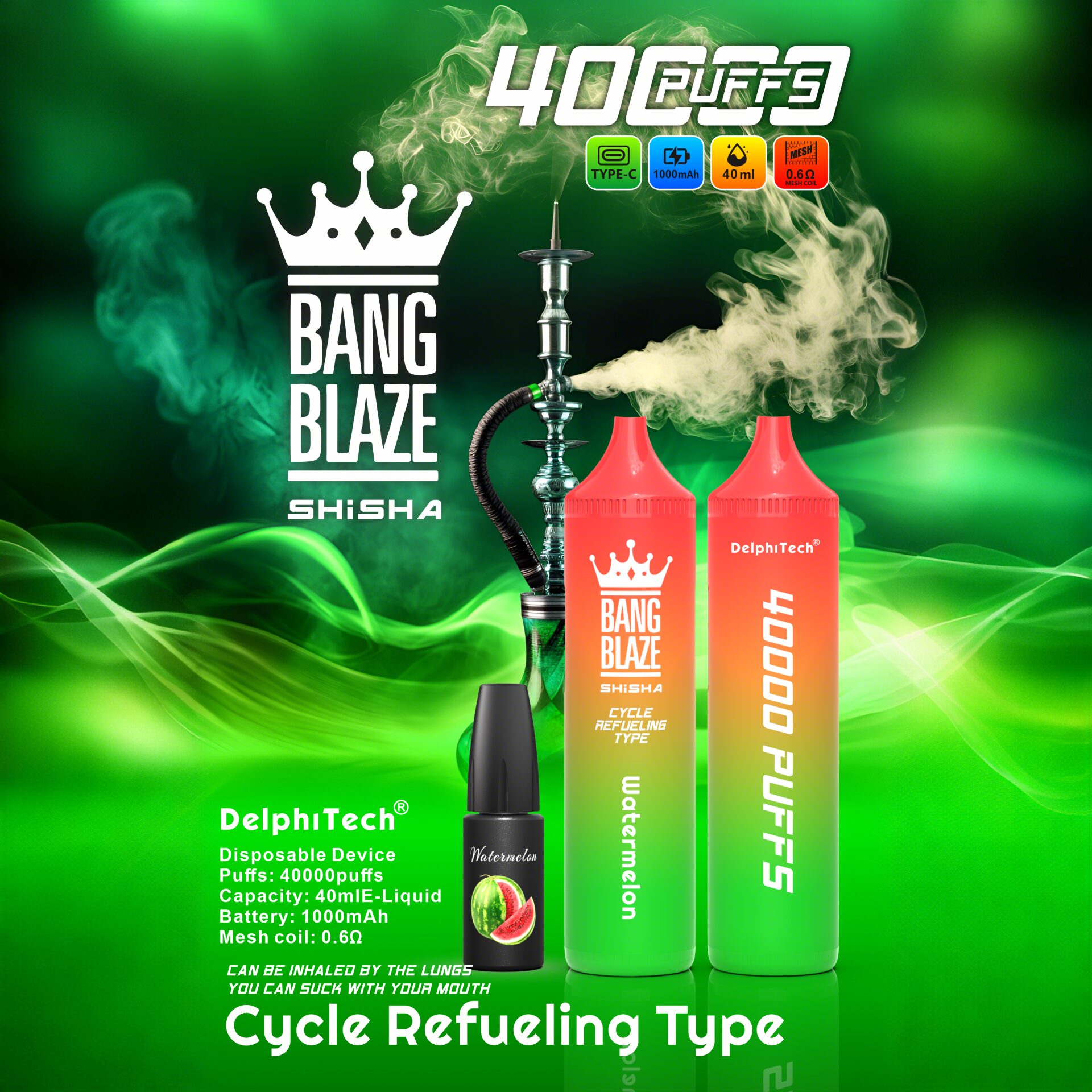 Bang Blaze 40k 40000 Puffs 2% 5% Nicotine Riginal Refillable Oil Vape - Image 3