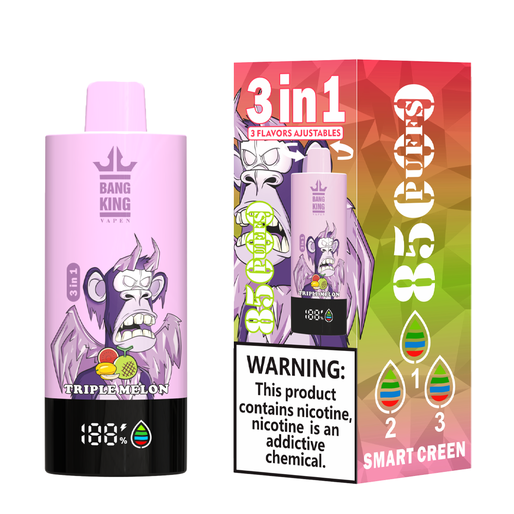 Bang King 85000 85k Puffs 3 in 1 Flavors Newest Original Rechargeable LCD Display Disposable Vape - Image 10